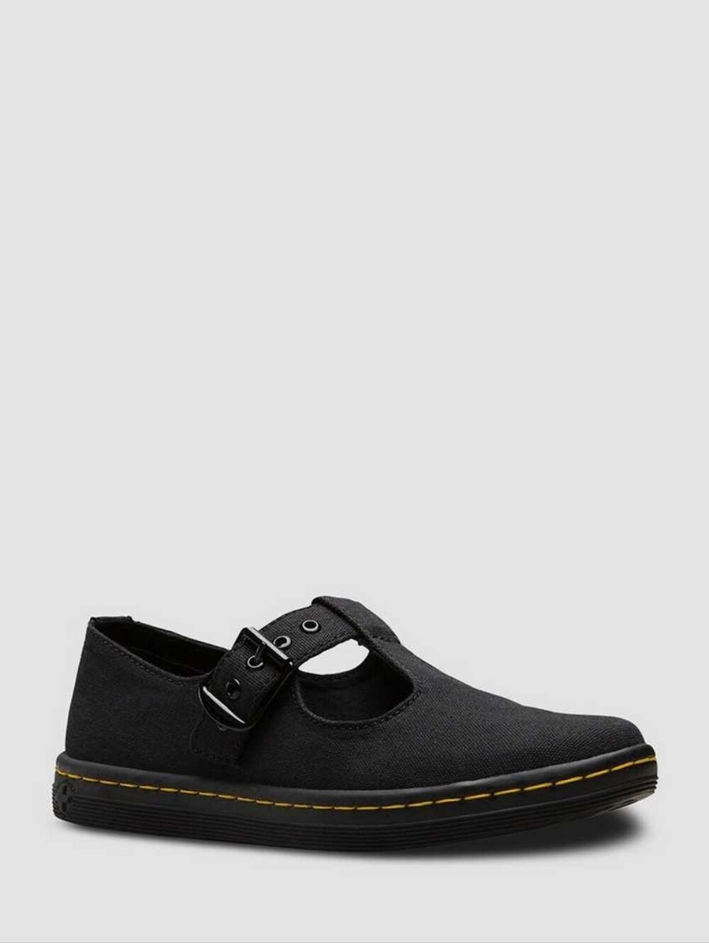 Dr. Martens Woolwich Canvas Sneakers Shoes Mary Jane T-bar Black Women's 8